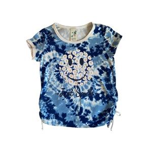 Girls Smiley Logo and tye dye Top